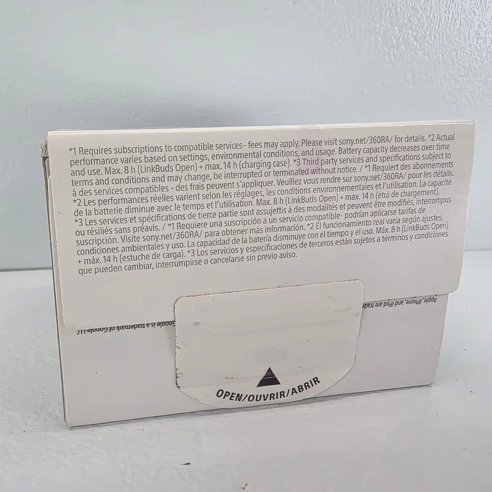 Sony LinkBuds Open Wireless Earbuds White‎ WF-L910/WZ Bluetooth Headset